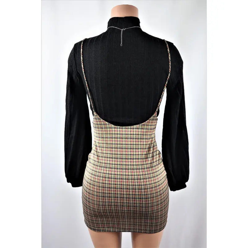 Ashleigh Suspender Skirt Dress Plaid Womenswear