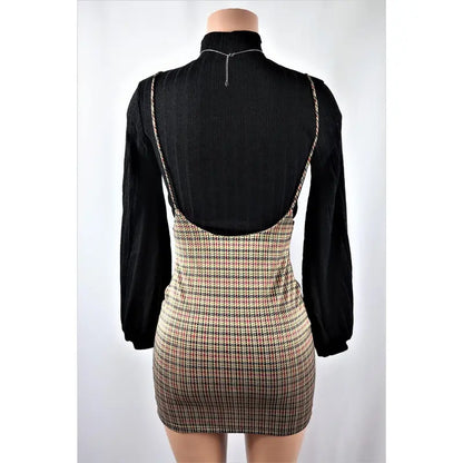 Ashleigh Suspender Skirt Dress Plaid Womenswear