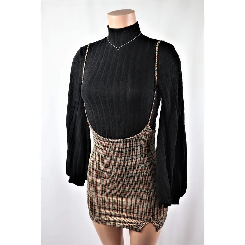 Ashleigh Suspender Skirt Dress Plaid Womenswear