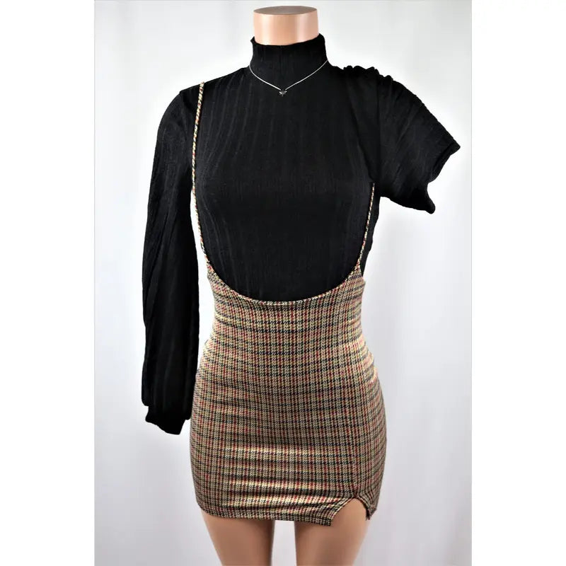 Ashleigh Suspender Skirt Dress Plaid Womenswear